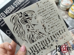 Stencil - She Paints -15 x15 cm