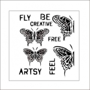 Stencil Butterflies - 15 x 15 cm