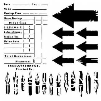 Stencil - Writer - Mr. Handsome -15 x15 cm