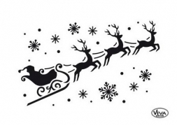 Stencil - Reindeer Sleigh - A4