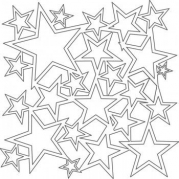 Stencil - Mini Star shower - 15 x 15 cm