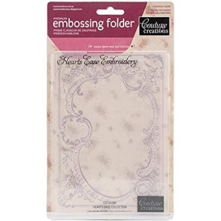 Embossing Folder - Hearts Ease Embroidery