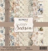 REPRINT - Paperpack 30 x 30  cm - Cozy Season - 10 dobbeltsidet designs - 240 g