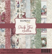 REPRINT - Paperpack 30 x 30  cm - Deck The Halls - 10 dobbeltsidet designs - 240 g