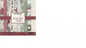 REPRINT - Paperpack 20 x 20 cm - Deck The Hall Collection - 15 dobbeltsidet designs - 170 g