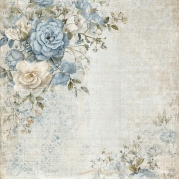 REPRINT - Scrapbooking Sheet - 30 x 30  cm - Corner Roses_ HIPHIPHOORAY - 240 g