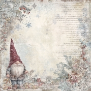 REPRINT - Scrapbooking Sheet - 30 x 30  cm - Gnomes - Deck The Halls - 240 g