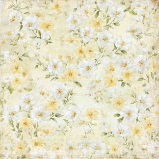 Reprint - Papersheet - Hello Spring - Spring Flowers - 30 x 30 cm