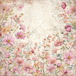 Reprint - Papersheet - Hello Spring - Summer Meadow - 30 x 30 cm