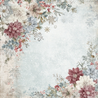 REPRINT - Scrapbooking Sheet - 30 x 30  cm - Deck The Halls - 240 g