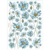 Stamperia - Decoupage papir A4 - Blue Flowers