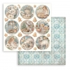 Stamperia White Christmas Rounds Paper Sheet &ndash; 30x30 cm