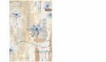 Stamperia - Decoupage papir A4 - Secret Diary - Blue Flower