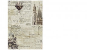 Stamperia - A4 Ricepaper - Voyages Fantastiques - Sepia Background