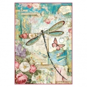 Stamperia - ricepaper - Wonderland Dragonfly