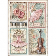 Stamperia - ricepaper - Passion cards