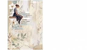 Stamperia - Decoupage papir A4 - Secret Diary - Lady