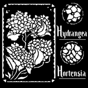 Stamperia - stencil - Flowers, Hortensia, Hydrangea