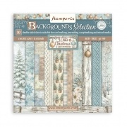 Stamperia White Christmas Backgrounds Paper Pad 20x20 cm &ndash; 10 ark