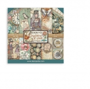 Stamperia Paper Pad 10 ark 30x30 cm &ndash; Gardens Of Time