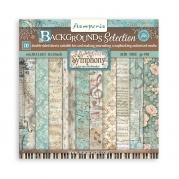 Stamperia Paper Pad 10 ark Backgrounds 20x20 cm &ndash; Symphony