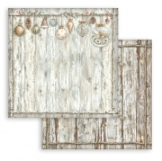 Stamperia White Christmas Wooden Pattern Paper Sheet &ndash; 30x30 cm