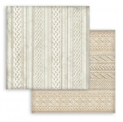 Stamperia White Christmas Knitted Patterns Paper Sheet &ndash; 30x30 cm