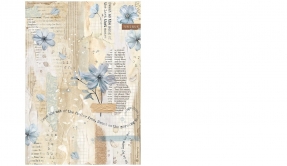 Stamperia - Decoupage papir A4 - Secret Diary - Blue Flower