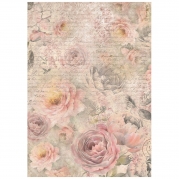 Stamperia_Single_Rice paper_A4_Shabby Rose