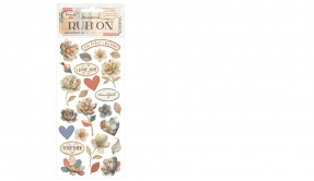 Stamperia - RubOn - 10,16 x 21,6 cm - Family Patchwork Flowers