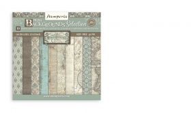 Stamperia - Scrapbooking Pad - 10 Sheets - 30x30cm - Maxi Background Selection - Voyages Fantastiques