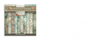 Stamperia - Scrapbooking Small Pad - 10 Sheets - 20x20cm - Background Selection - Herbarium Silvae