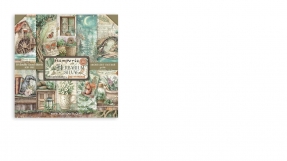 Stamperia - Scrapbooking Small Pad - 10 Sheets - 20 x 20cm - Herbarium Silvae