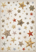 Stamperia_Single_Rice paper_A4_Gear up for Christmas stars