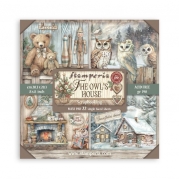 Stamperia-Scrapbooking Maxi Pad 22 Sheets - 20x20cm -The Owls House - White Winter