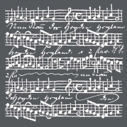 Thick stencil - Music Scores - 18x18 cm