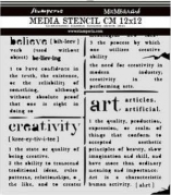 Stamperia - Stencil 12 x 25  - Dictionary