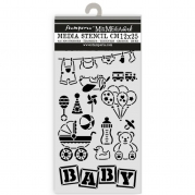 Stamperia - Stencil 12x25cm - Baby Elements
