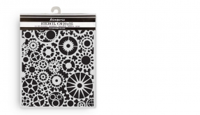 Stamperia - Stencil 20x25cm - Voyages Fantastiques Gears Pattern