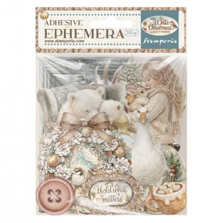 Stamperia White Christmas Ephemera &ndash; Dekorative Papirelementer