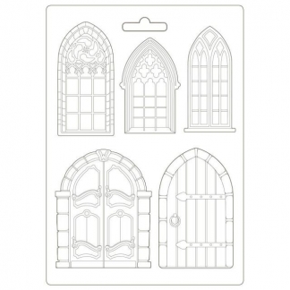 Stamperia - Soft Mould A4 - Sleeping beauty doors and windows