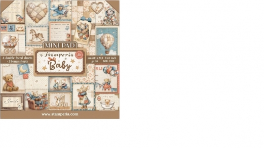 Stamperia - Mini Pad - 6 Sheets - 20,3 x 20,3 cm - Baby
