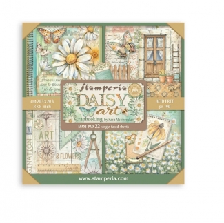 Stamperia Paper Pad 22 ark 20x20 cm &ndash; Daisy Art