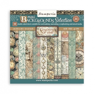 Stamperia-PaperPad10-30x30cm-Backgrounds-GardensOfTime