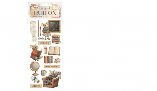 Stamperia - RubOn - 10,16 x 21,6 cm - Happy Family