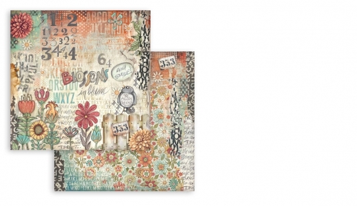 Stamperia - Scrapbooking Sheet - FurryFriends - Flowers