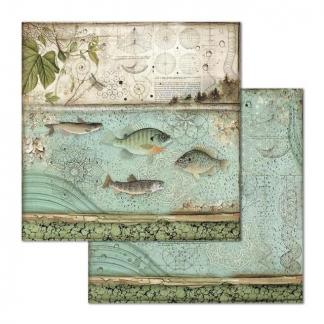 Stamperia -  Scrapbooking Double face sheet - Forest Fish