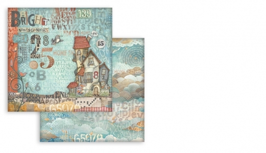 Stamperia - Scrapbooking Sheet - Furry Friends - House