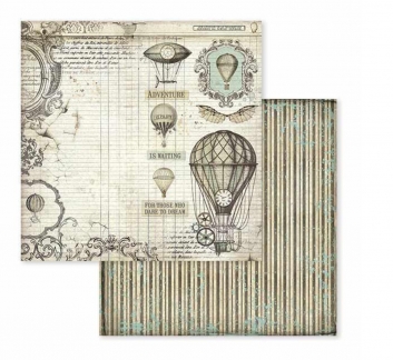 Stamperia - Scrapbooking Sheet - Voyages Fantastiques - Air Ballon