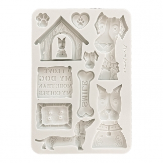 Stamperia - Silicon Mould A5 - FurryFriends - I Love My Dog